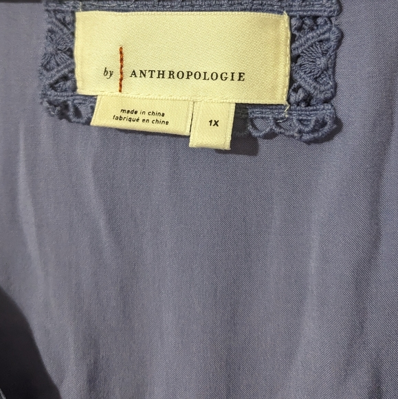 Anthropologie Blue Ruffled Mini Dress - Picture 12 of 13